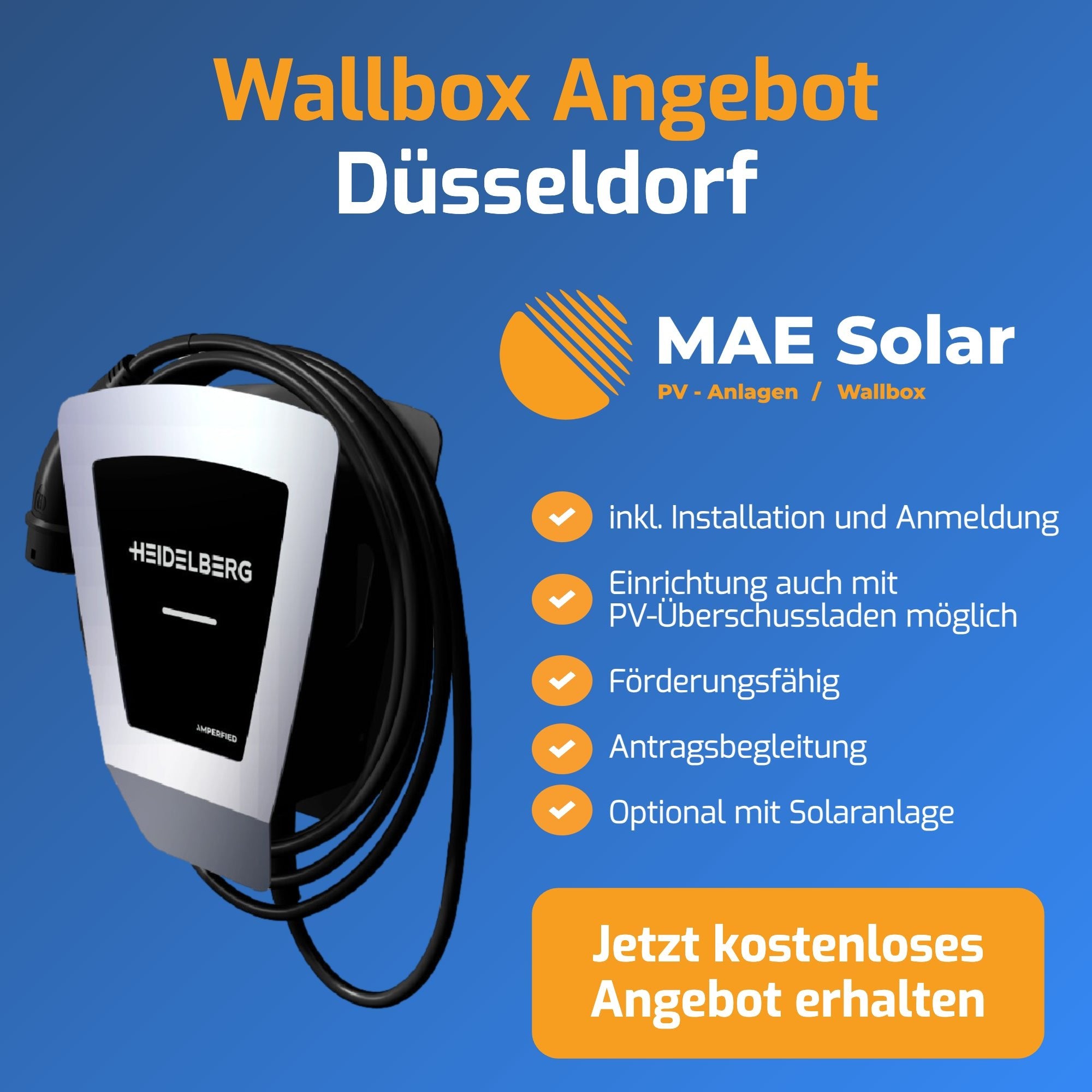 Wallbox Düsseldorf – Ihre Wallbox – Komplett installiert & angemeldet vom Fachbetrieb - MAE Solar - PV - Anlagen Düsseldorf